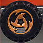 directional wheels orange